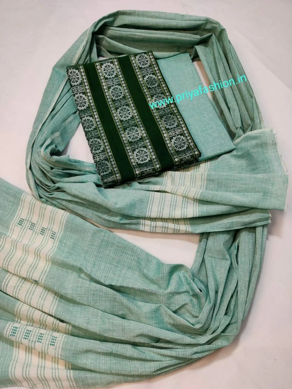 101448 Sambalpuri Dress Material With Stiching Size 32-42 Size - Green, 36 Chest