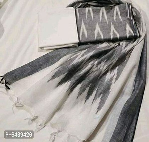 100513 Akkat Dress Material - Gray