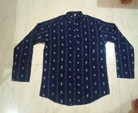 100523 Man Sambalpuri Short Cotton Kurta/Dhila - Carnaby Tan, 38