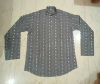 100523 Man Sambalpuri Short Cotton Kurta/Dhila - Carnaby Tan, 38