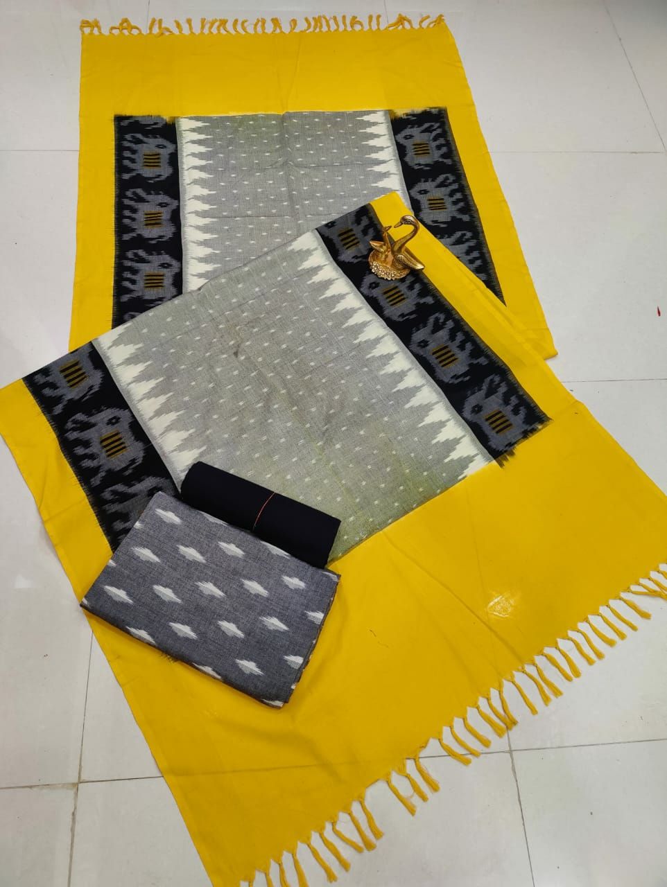 Cotton Ikat Dress Materials, Multicolour at Rs 1650/set in Pochampalle |  ID: 27204611797