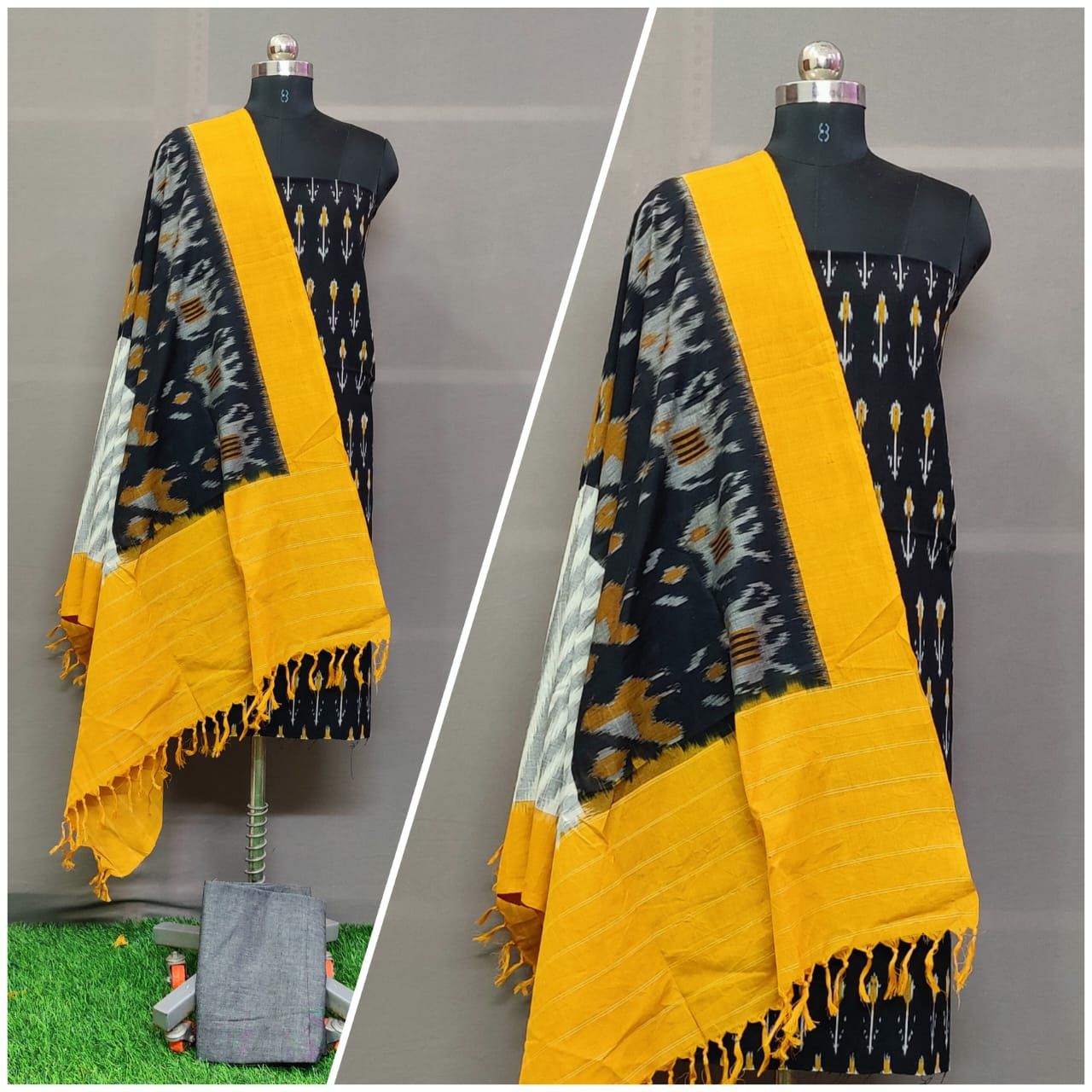 Buy Charanteja Handlooms Pochampally ikkat cotton dress material Online at  Best Prices in India - JioMart.
