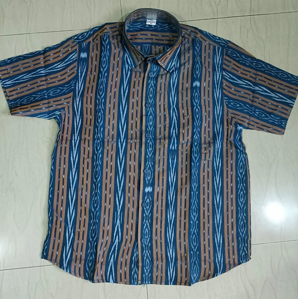 100573 Sambalpuri Cotton Half Shirt - L