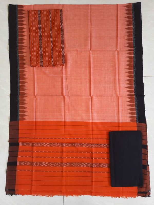 100614 Sambalpuri Cotton Dress Material Set