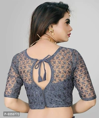 100625 Net Blause With Design Stiching - XL