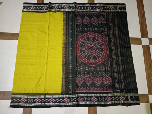 100649 Handloom cotton pasapali border konark ancahl design handloom cotton saree 