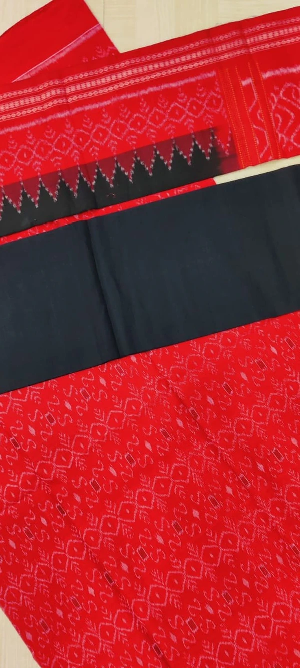 100667 Sambalpuri Handloom Cotton Dress Materials With Dupatta Set