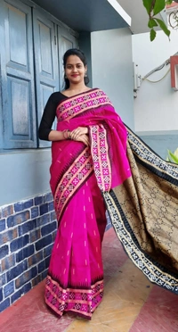 100671 Double Dhadi Pata Saree