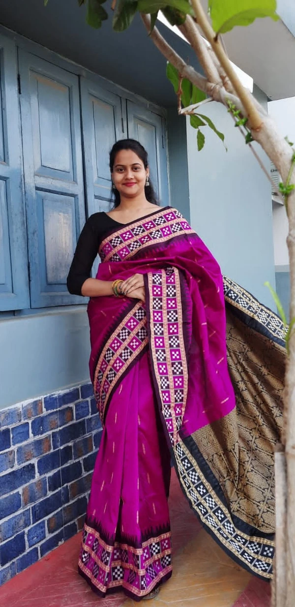 100673 Double Dhadi Pata Saree