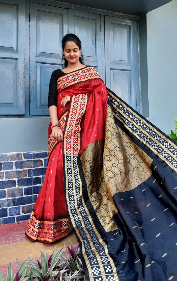 100675 Double Dhadi Pata Saree