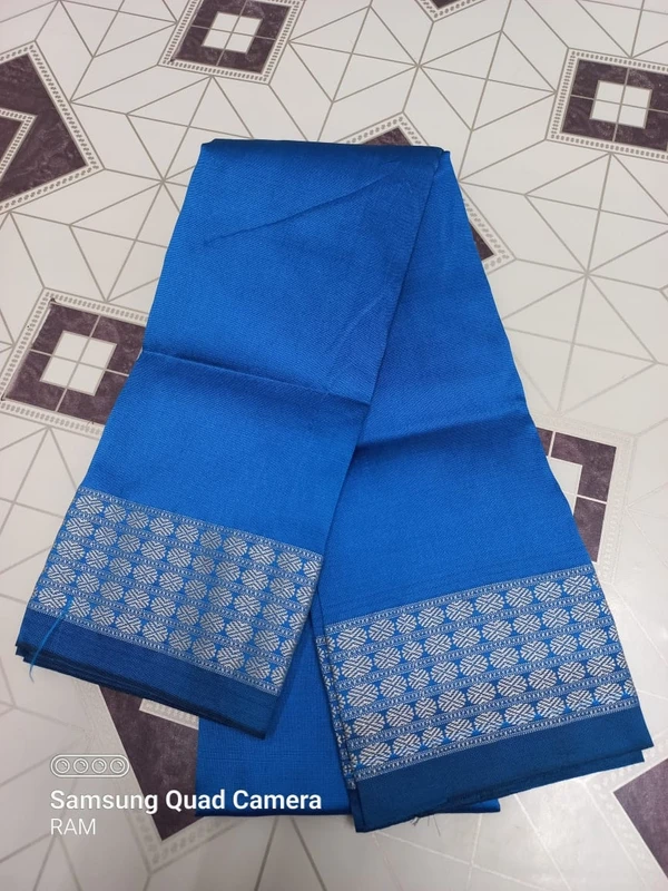 100444 Blause Peice Pata Dhadi - Cornflower Blue