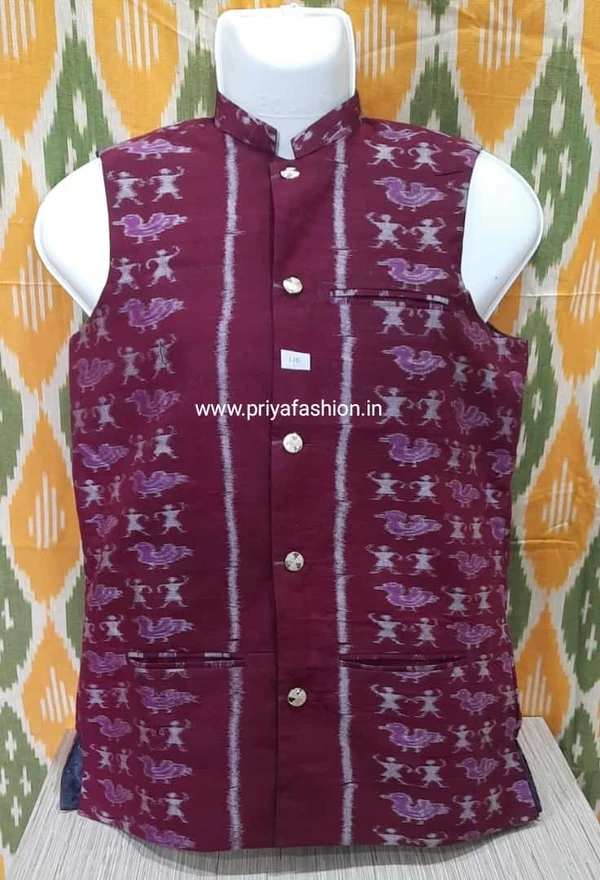 1008858 Sambalpuri Neheru Jaket - 38