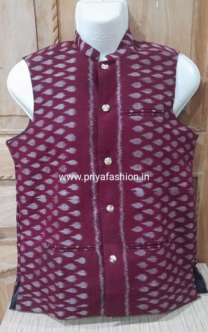 GHL GUENDICHA HAAT LLP Sambalpuri Certified Handloom Women's Pure Cotton  Jacket