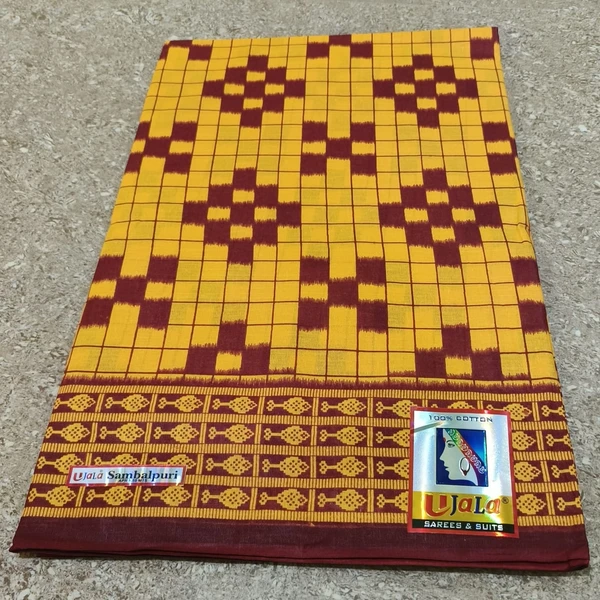 100900 Cotton Saree Sambalpuri Design Printed 