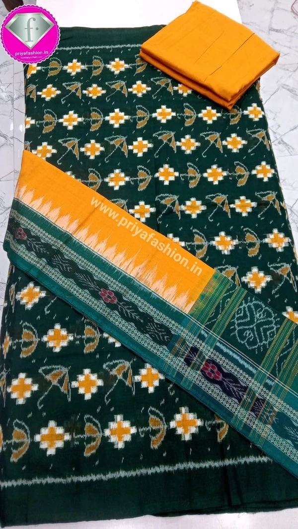 100911 Sambalpuri Handloom Cotton Dress material 