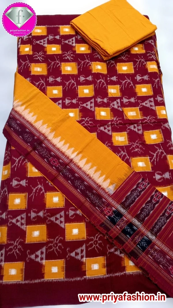100912 Sambalpuri Handloom Cotton Dress material 