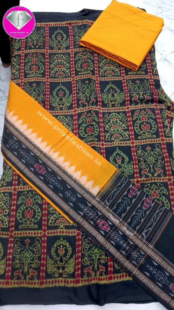 100914 Sambalpuri Handloom Cotton Dress material 