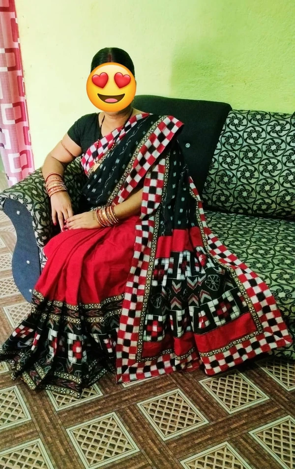 100916 Sambalpuri Handloom pacth work saree