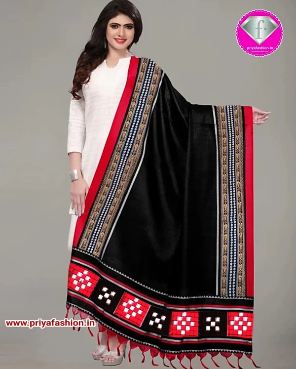 100934 Sambalpuri Handloom Cotton Patchwork Dupatta