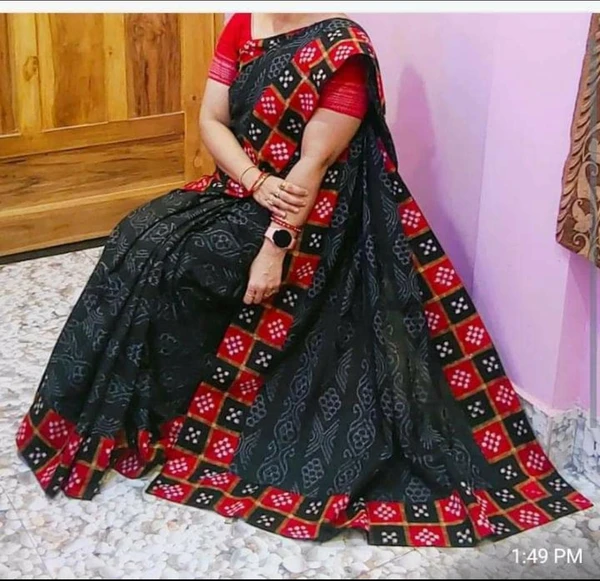 100945 Sambalpuri pach work saree