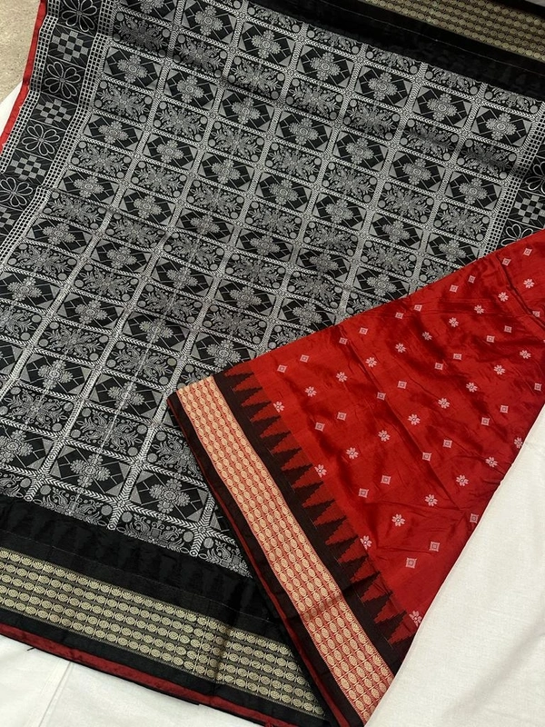 100959 Sambalpuri Pata Saree with Blause Pics 