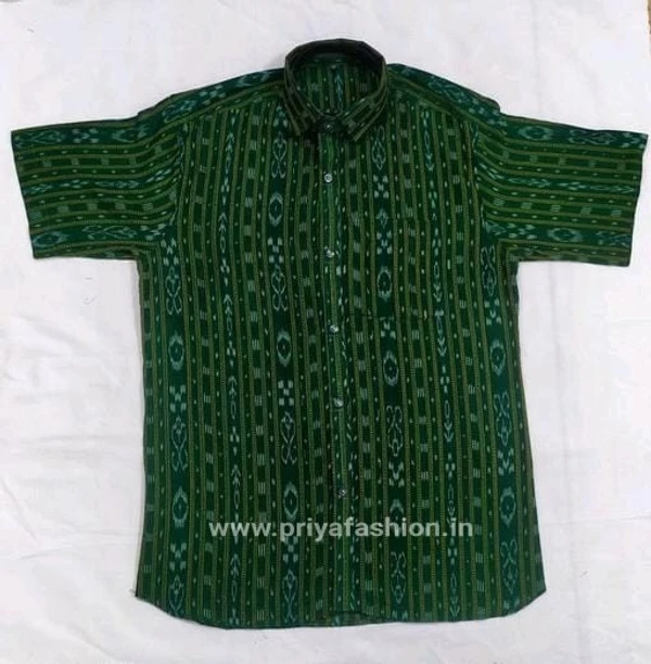 100968 Sambalpuri Handloom Cotton Half Shirt  - 38