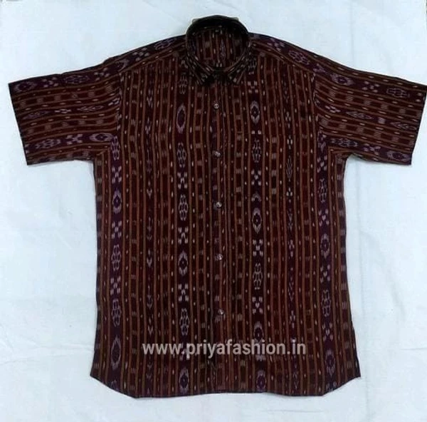 100969 Sambalpuri Handloom Cotton Half Shirt  - 38