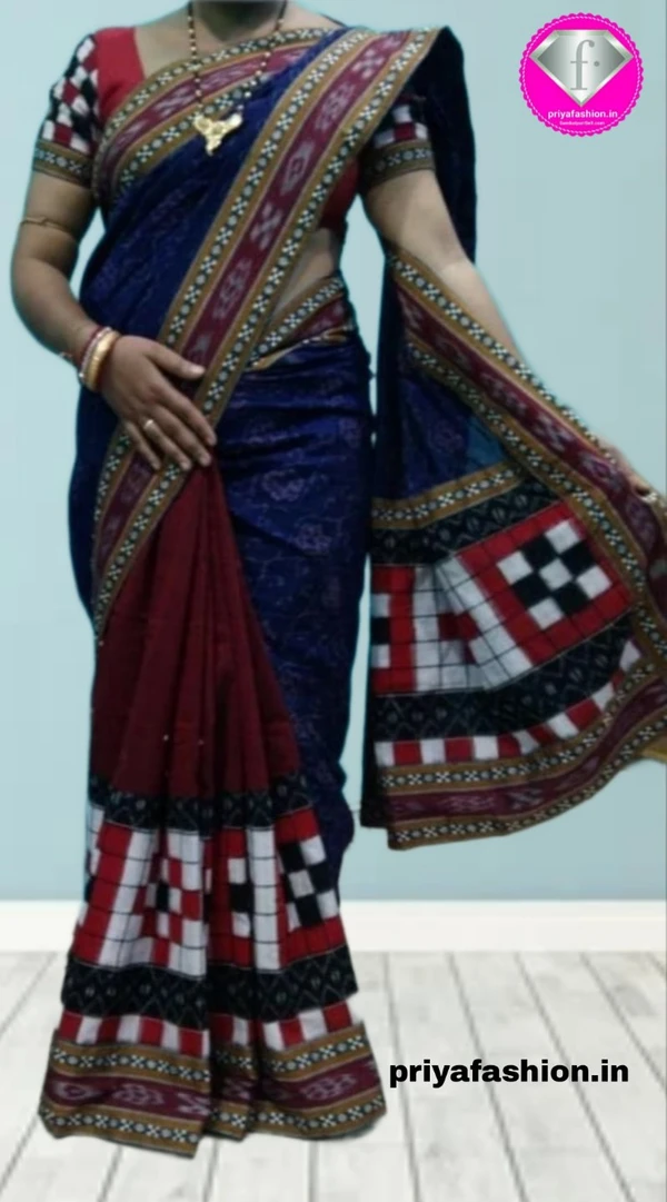 100941 Sambalpuri pach work saree