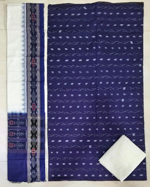 101017 Sambalpuri Handloom Cotton Dress Material With Dupatta 