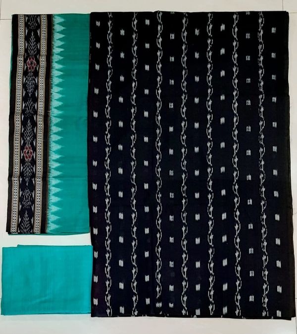 101018 Sambalpuri Handloom Cotton Dress Material With Dupatta 
