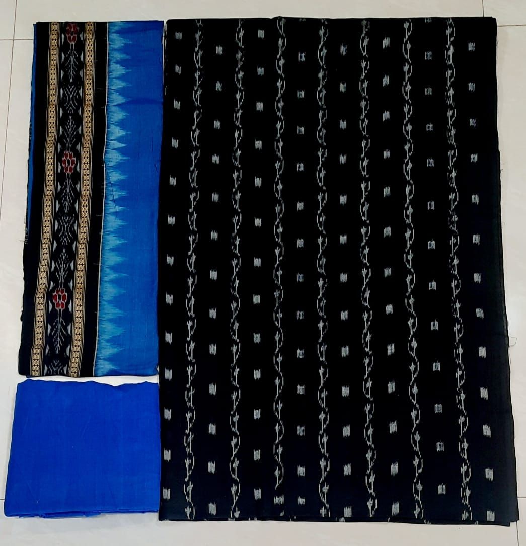 PRITIsree Odisha Sambalpuri Handloom Woman's Pure Cotton Handloom Dress  Material With Dupatta Bottom Wear 3 Pic Set Sambalpuri dress material  Unstitched PRITI83 : Amazon.in: Fashion