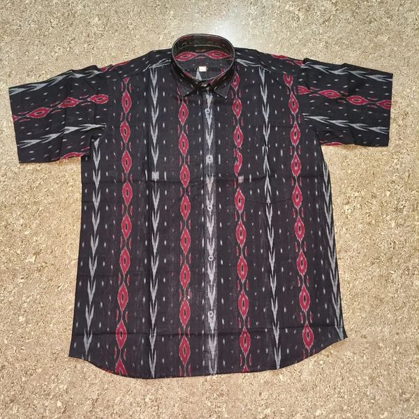 101035 Sambalpuri Handloom Cotton Half Shirt  - 40