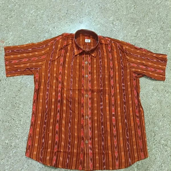 101037 Sambalpuri Handloom Cotton Half Shirt  - 40