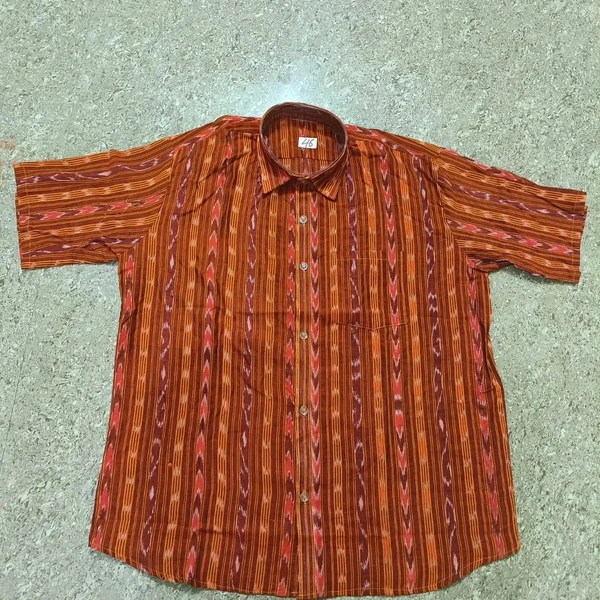 101037 Sambalpuri Handloom Cotton Half Shirt  - 44