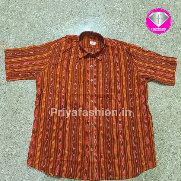 101038 Sambalpuri Handloom Cotton Half Shirt  - 38