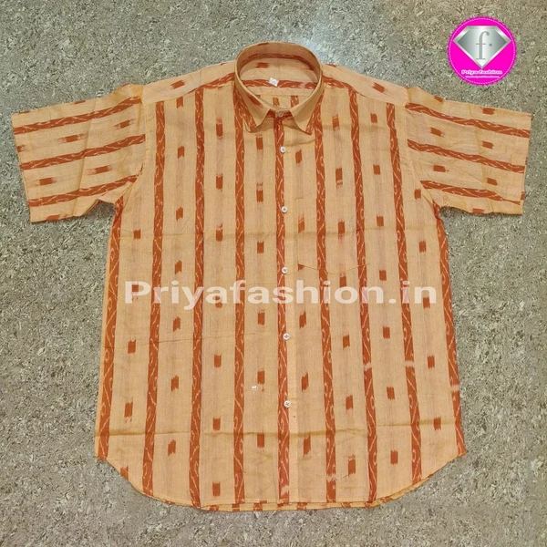 101041 Sambalpuri Handloom Cotton Half Shirt  - 38