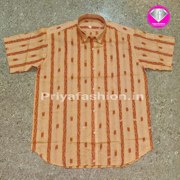 101041 Sambalpuri Handloom Cotton Half Shirt  - 42