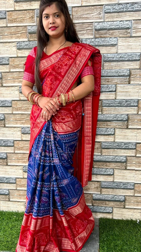 101048 Sambalpuri Handloom Saree New Design 