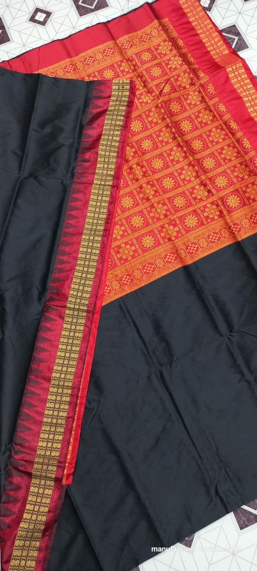 101109 Silk Pata Saree With Blouse