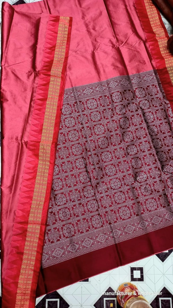 101090 Silk Pata Saree With Blouse 