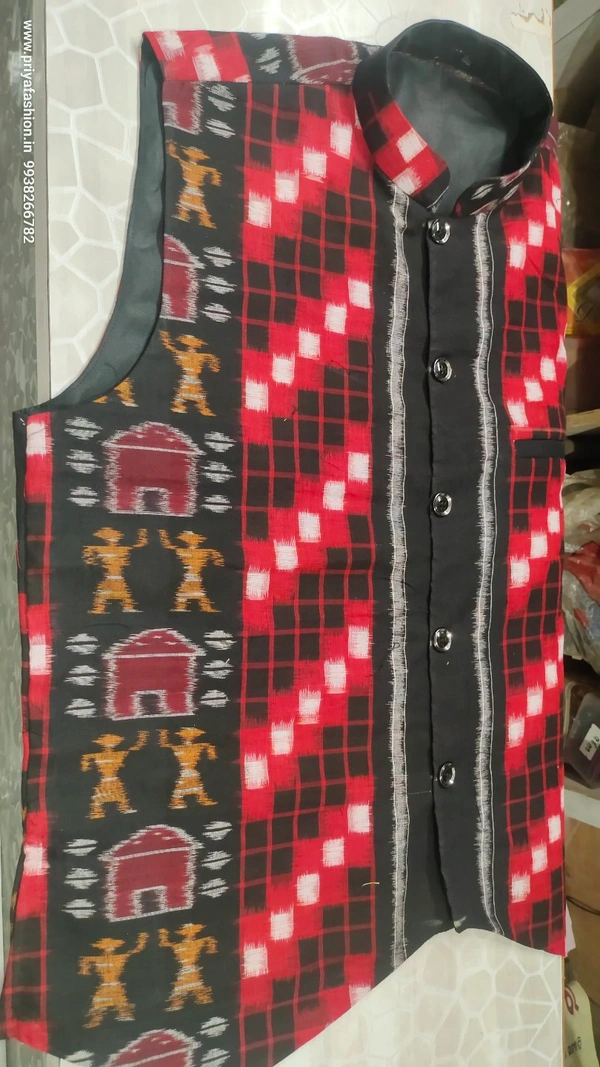 101165 Sambalpuri Handloom Neheru Jaket - 38