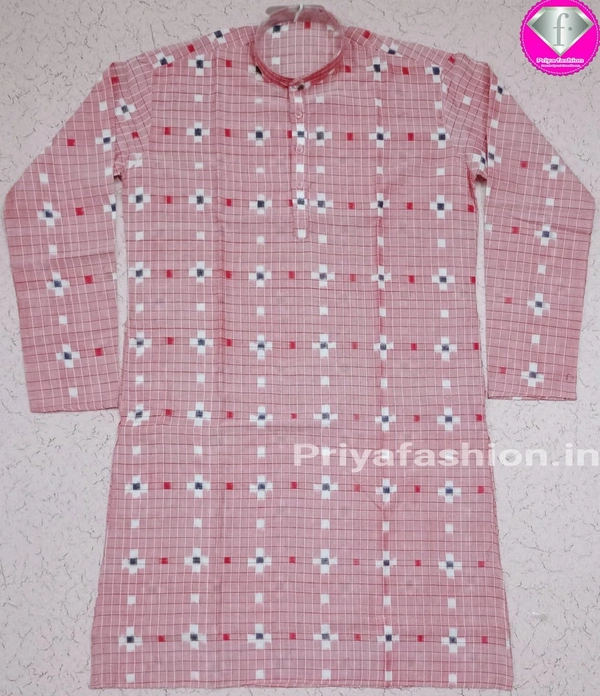 101169 Sambalpuri Handloom Long Kurta / Dhila - 44