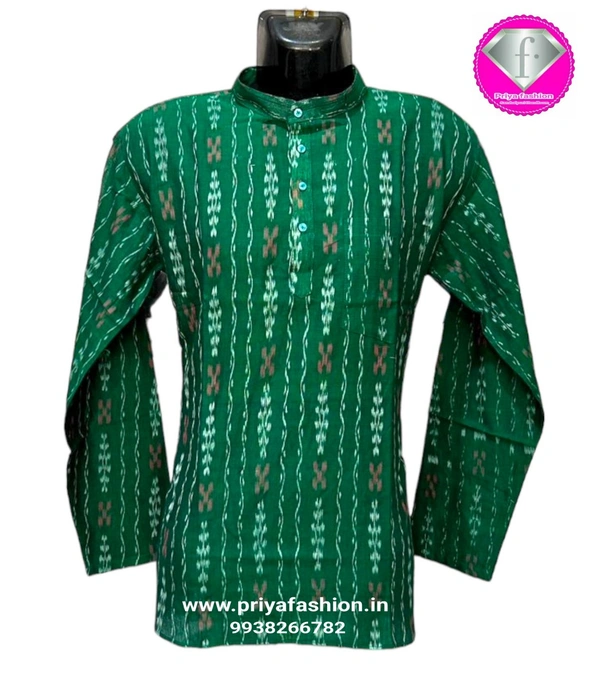 101173 Sambalpuri Handloom Long Kurta / Dhila - 40
