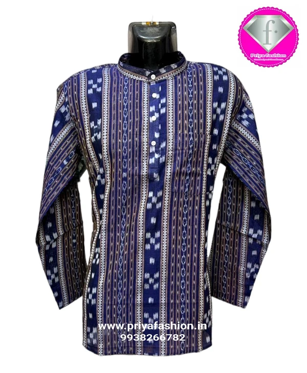 101175 Sambalpuri Handloom Long Kurta / Dhila - 38