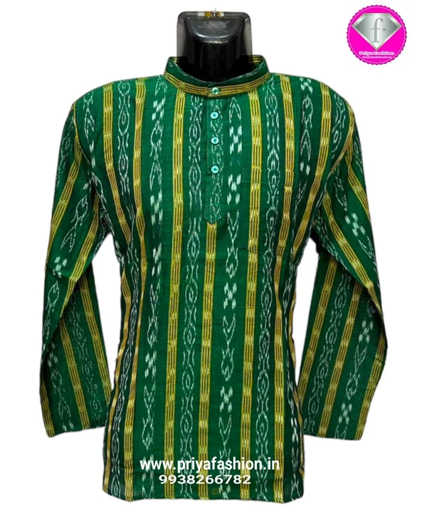 101178 Sambalpuri Handloom Long Kurta / Dhila - 40