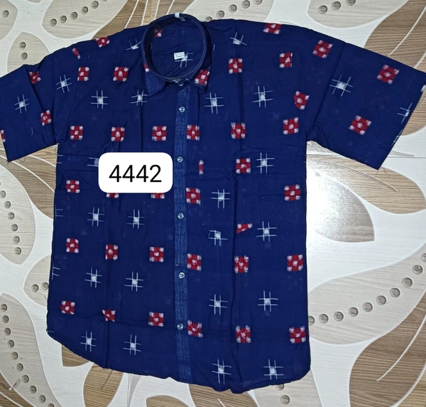 101196 Sambalpuri Handloom Cotton Half Shirt  - 44