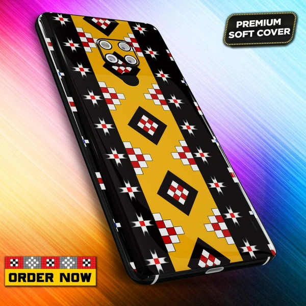 101257 Sambalpuri Mobile Back Cover With Add Photo & Name  - Soft Cover