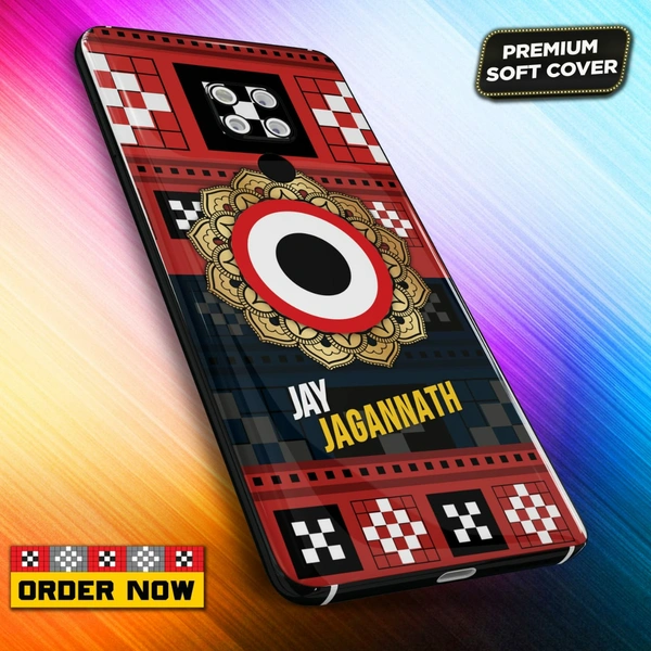 101258 Sambalpuri Mobile Back Cover With Add Photo & Name  - Soft Cover