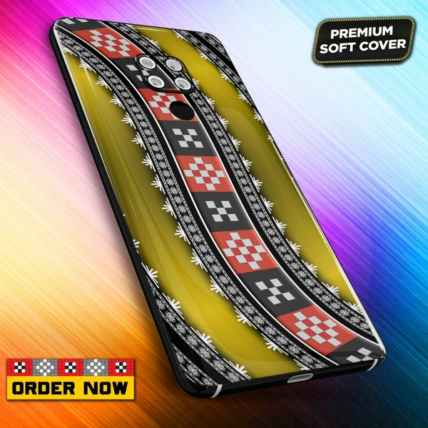 101260 Sambalpuri Mobile Back Cover With Add Photo & Name  - Soft Cover