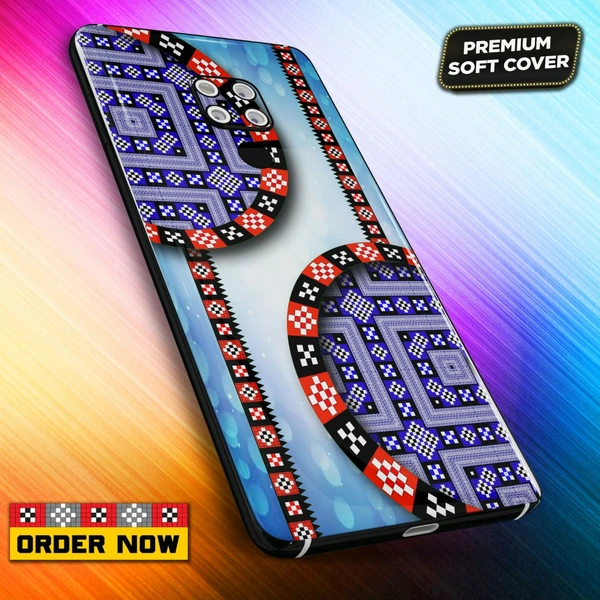 101269 Sambalpuri Mobile Back Cover With Add Photo & Name  - Soft Cover